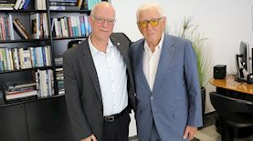 פרנק לאוי ואריאל פורת, צילום: אוניברסיטת תל-אביב
